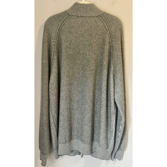 Brunello Cucinelli Cashmere Vanisé English Rib Cardigan w/Zipper IT 62 US XXL - Picture 6 of 16